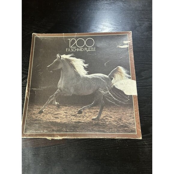 FX Schmid 1200 Piece Exquisit Jigsaw Puzzle Wild Mustang Horse Vintage in Box - Picture 5 of 9